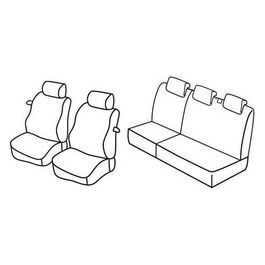 Set coprisedili auto - Nero/Grigio - Fiat Punto 3p (dal 2001) (2001>08/09)