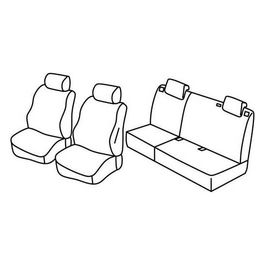 Set coprisedili auto - Nero/Rosso - Fiat Grande Punto 5p (09/05>04/12) - Fiat Punto Evo 5p (10/09>04/12)