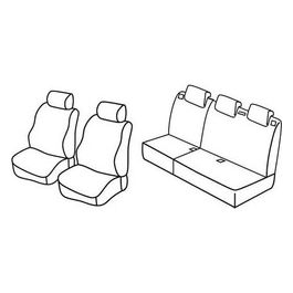 Set coprisedili auto - Nero/Blu - Fiat Punto 5p (01/12>04/19)