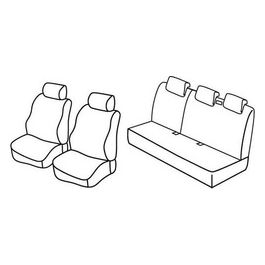 Set coprisedili auto - Beige - Nissan Micra 5p (01/03>09/07)