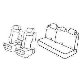 Set coprisedili auto - Nero/Grigio - Peugeot 208 5p (04/12>)