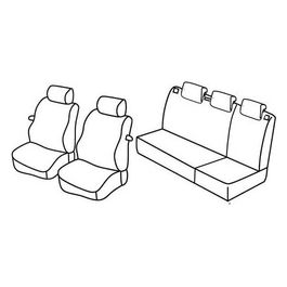 Set coprisedili auto - Nero/Blu - Seat Ibiza SC 3p (10/08>08/15)