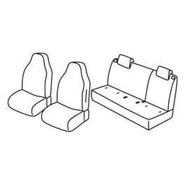 Set coprisedili auto - Beige - Seat Mii 5p (05/12>) - Skoda Citigo 5p (05/12>) - Volkswagen Up! 5p (01/12>) - Volkswagen Up! Cross 5p (10/13>)