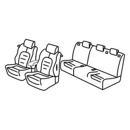 Set coprisedili auto - Nero/Grigio - Alfa Romeo Mito (09/08>04/19)