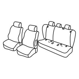 Set coprisedili auto - Nero/Rosso - Bmw Serie 1 (E87) 5p (09/04>08/11)