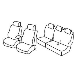 Set coprisedili auto - Nero/Rosso - Dacia Dokker (02/17>)