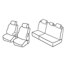 Set coprisedili auto - Nero/Blu - Fiat Bravo (02/07>11/15)