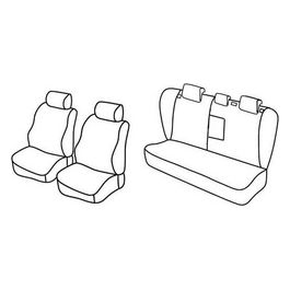Set coprisedili auto - Nero/Blu - Fiat Croma (05/05>04/11)