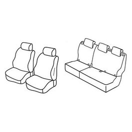 Set coprisedili auto - Nero/Blu - Hyundai i10 (11/13>)