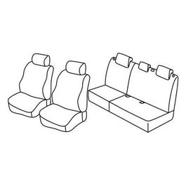 Set coprisedili auto - Nero/Blu - Hyundai i20 5p (02/09>05/12)