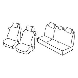 Set coprisedili auto - Nero/Rosso - Peugeot 207 3p (05/06>11/12) - Peugeot 207 Plus 3p (02/13>08/14)
