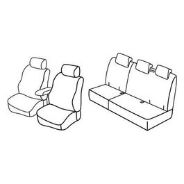 Set coprisedili auto - Nero/Grigio - Renault Kangoo 5p (02/08>)