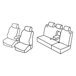 Set coprisedili auto - Nero/Grigio - Volkswagen Golf IV Variant (dal 2000) (2000>05/06)