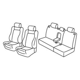 Set coprisedili auto - Grigio/Nero - Volkswagen Polo 5p (11/01>08/09)