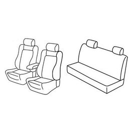 Set coprisedili auto - Nero/Grigio - Alfa Romeo 156 4p (10/97>05/03)