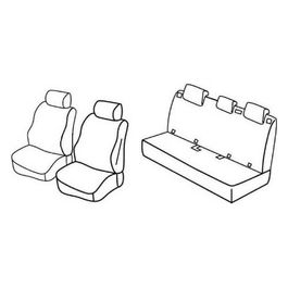 Set coprisedili auto - Grigio/Nero - Citroen C4 Cactus (05/14>)