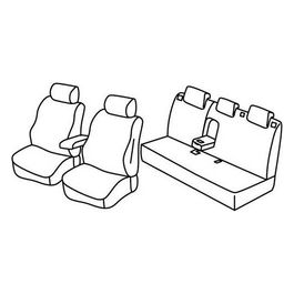 Set coprisedili auto - Nero/Blu - Hyundai Kona (10/17>)
