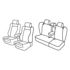 Set coprisedili auto - Nero/Grigio - Skoda Octavia 5p (09/04>02/13) - Skoda Octavia Wagon (01/05>04/13)