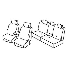 Set coprisedili auto - Nero/Rosso - Toyota Rav4 (02/06>02/13)