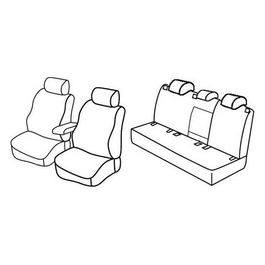 Set coprisedili auto - Nero/Grigio - Volkswagen Golf VI 5p (Highline) (11/08>10/12)