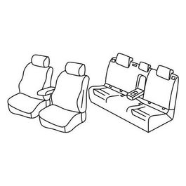 Set coprisedili auto - Grigio/Nero - Volkswagen Golf VII 5p (Comfortline, BlueMotion) (11/12>) - Volkswagen Golf VII Variant (10/13>)