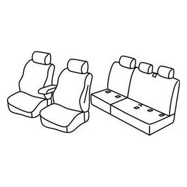 Set coprisedili auto - Nero/Grigio - Volkswagen Caddy Life 5p (09/15>)