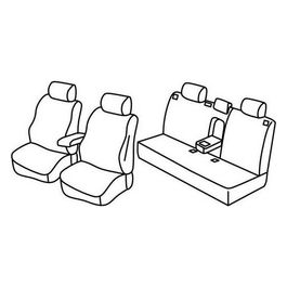 Set coprisedili auto - Nero/Grigio - Chevrolet Cruze 4p (03/09>09/15)