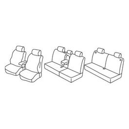 Set coprisedili auto - Nero/Grigio - Fiat Freemont (05/11>11/16)