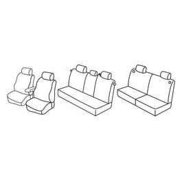 Set coprisedili auto - Grigio/Nero - Opel Zafira (09/05>10/11) - Opel Zafira One (11/11>07/15)