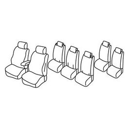 Set coprisedili auto - Nero/Rosso - Opel Zafira Tourer (Enjoy, Cosmo) (11/11>)