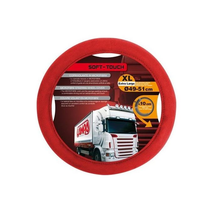 Lampa Soft Touch, coprivolante - XL - Diametro 49/51 cm - Rosso