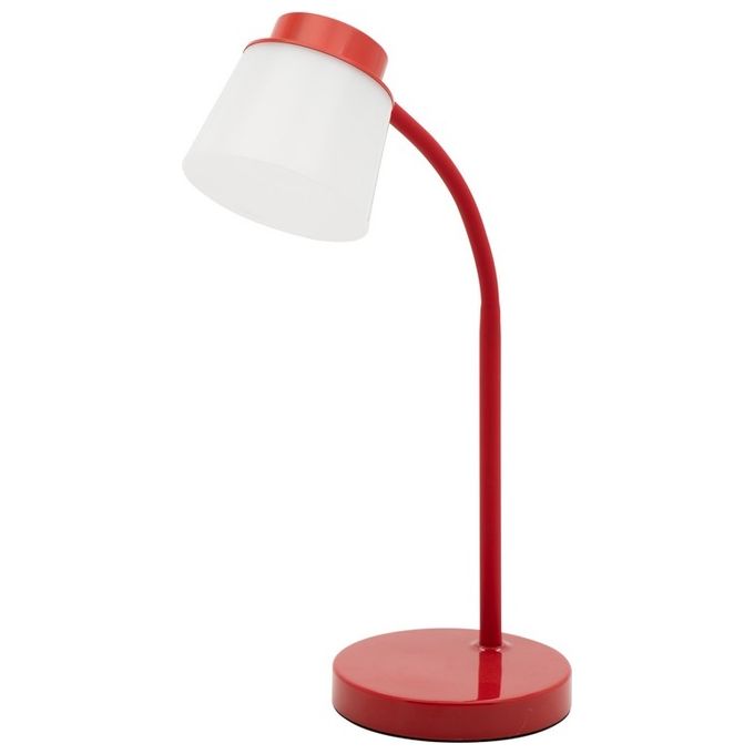 Lampada Led da Tavolo Helix in Abs/Alluminio 13x13cm/H36,5cm Rosso