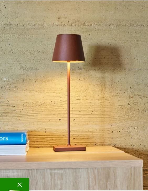 LAMPADA DA TAVOLO LED CON BATTERIA RICARICABILE DIMMERABILE CALDA FREDDA  NATURAL