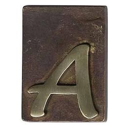 Lartistica Lettera Civica Ottone Bronzato B 60x80mm