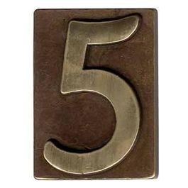 Numero Civico Ottone Bronzato 9 60x80mm