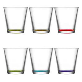 Confezione 6 Bicchieri Hera Fondo Colore 25.5cl