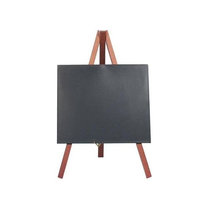 Lavagna da tavolo mini con cavalletto 24x15 in mogano con pennarello bianco