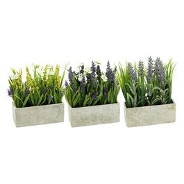 Lavanda con Vaso in Cartapesta 17X6,5X7 cm