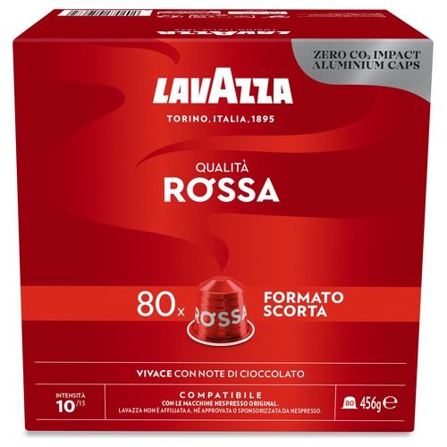 Lavazza 80 Capsule in Alluminio Caffe' Lavazza Qualita' Rossa Compatibili Nespresso