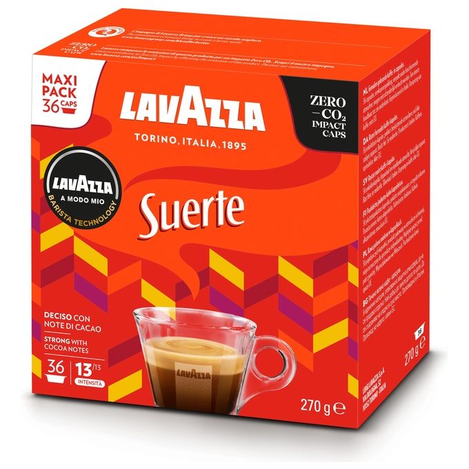 Lavazza A Modo Mio Capsule Caffe' Suerte 36 Pezzi