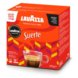 Lavazza, Capsule A Modo Mio Suerte, 36 Capsule, Tostatura Scura, Intensità 13/13