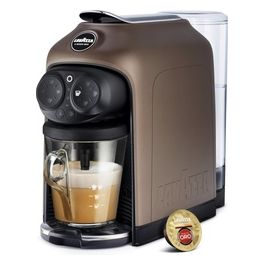 Lavazza Deséa Macchina da Caffe' a Capsule A Modo Mio Capacita' 1,1 Litri Potenza 1500 W Interfaccia Touch 4 Dosi Caffe' e Ricettati Latte Brown Walnut