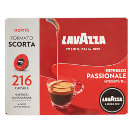 a modo mio espresso passionale capsule caffè tostatura scura intensità 11 216 pezzi