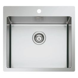 Yeppon Lavello 1 Vasca Rettangolare 51 cm Acciaio Inox