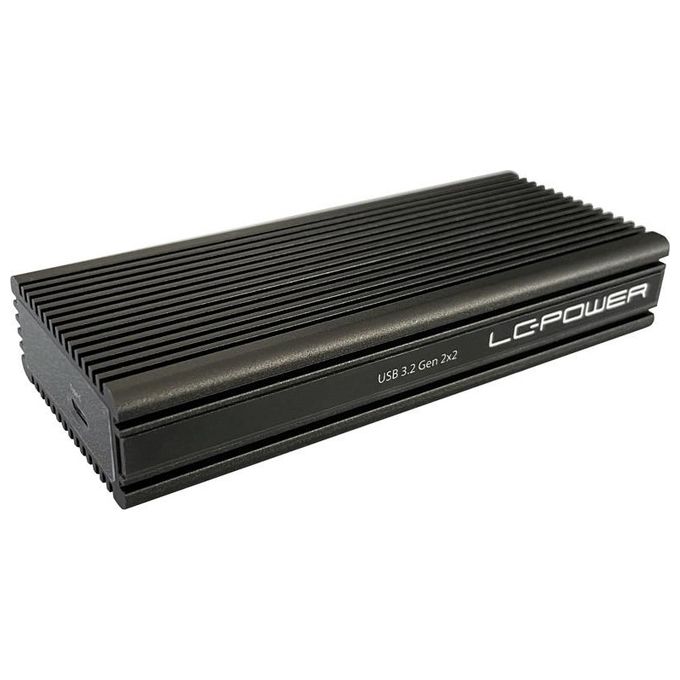 LC-Power LC-M2-C-NVME-2X2 Contenitore di Unita' di Archiviazione Box Esterno SSD Nero M.2