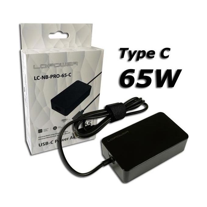 LC Power LC-NB-PRO-65-C Alimentatore Notebook 65W Nero