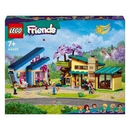 LEGO Friends 42620 Le Case di Olly e Paisley, Giochi per Bambini di 7+ Anni con 2 Case Giocattolo da Costruire e 6 Personaggi