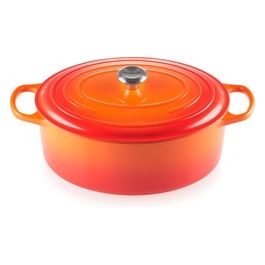 Cocotte Ovale Evolution in Ghisa Vetrificata 35cm Arancio