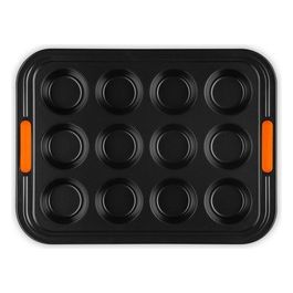Stampo Antiaderente per Muffin per 12 Porzioni Diametro 7 cm Resistente alle Sostanze Acide Finitura in Acciaio al Carbonio