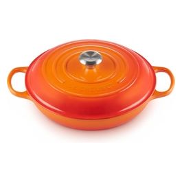 Tegame Basso Evolution in Ghisa Vetrificata Rotondo 30cm 3.2 Litri Arancione
